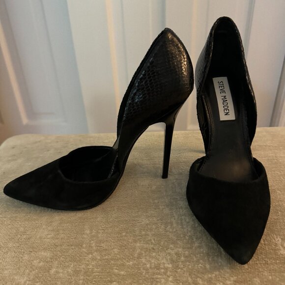 Steve Madden Black Stiletto Heels - Picture 1 of 4